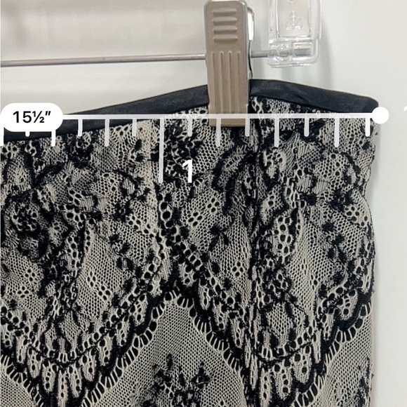 NWT Peruvian Connection Black/Pearl Lace Pencil Skirt w/Full Lining Size 10 - Picture 13 of 16